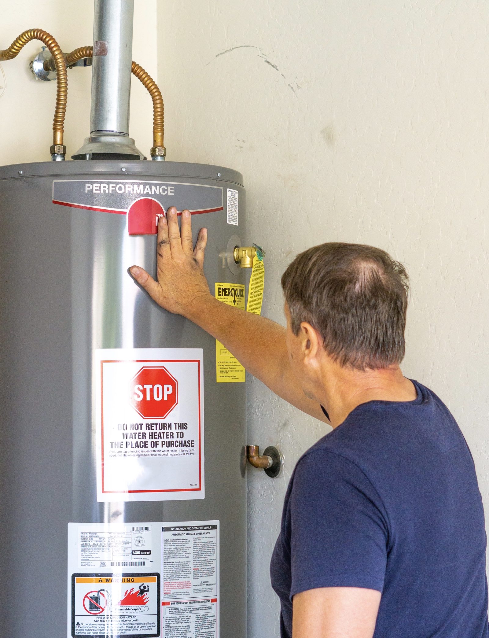 New water heater installation in a Wisconsin home